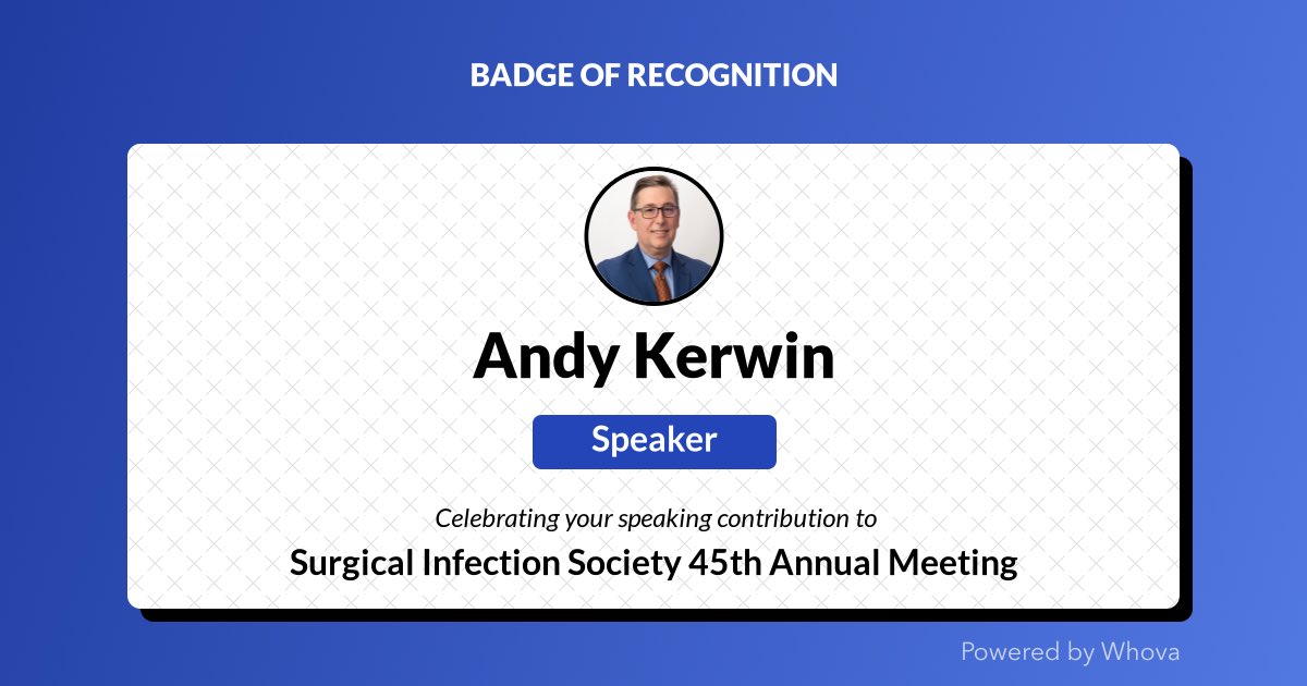 tak42796's tweet image. Thrilled to share that I just spoke at Surgical Infection Society 45th Annual Meeting! Big thanks to the organizers and everyone who joined the session.🌟 Your presence made it special!

 - via #Whova event app