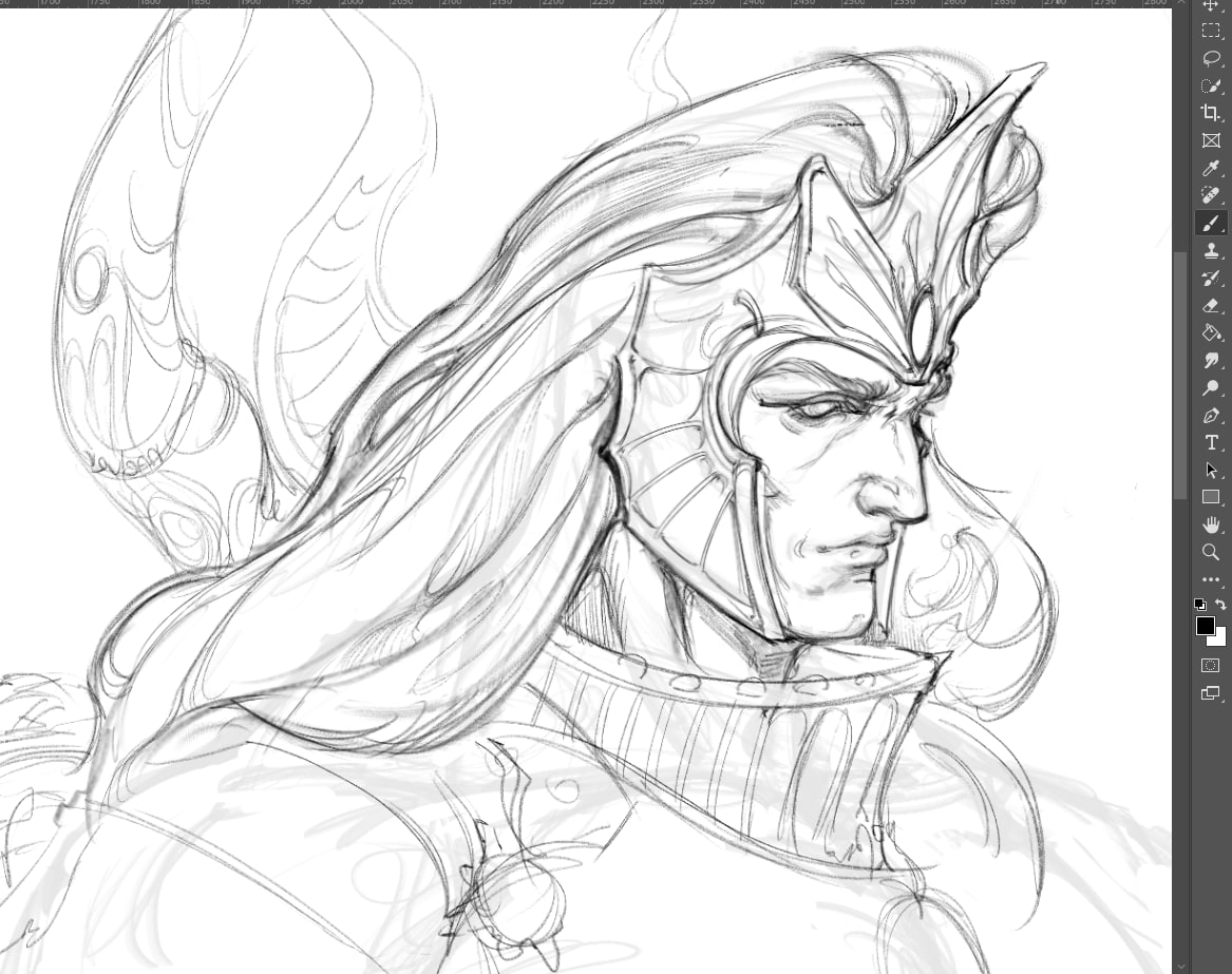 #Warhammer40k
quick sketch Magnus the Red