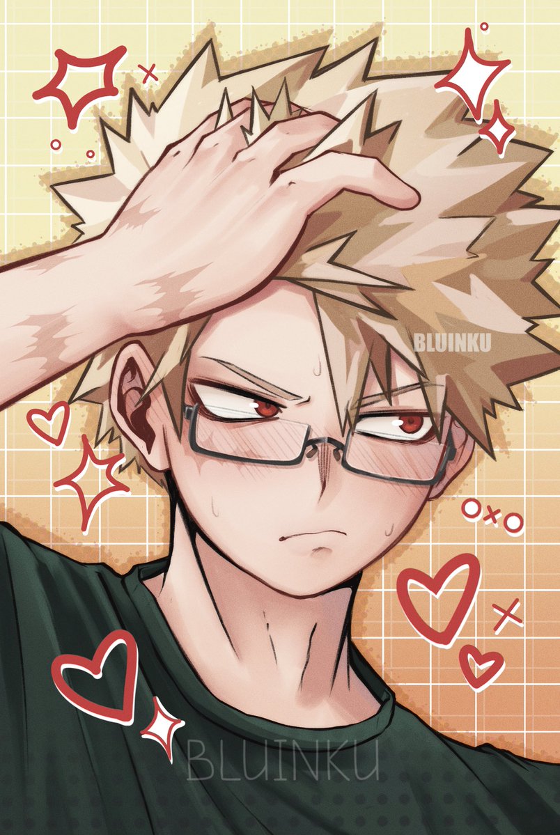 Bluinku23's tweet photo. Kacchan with glasses yessir 🤤 #mha #bnha #bakugo #katsukibakugo https://t.co/bXPZEkccK3