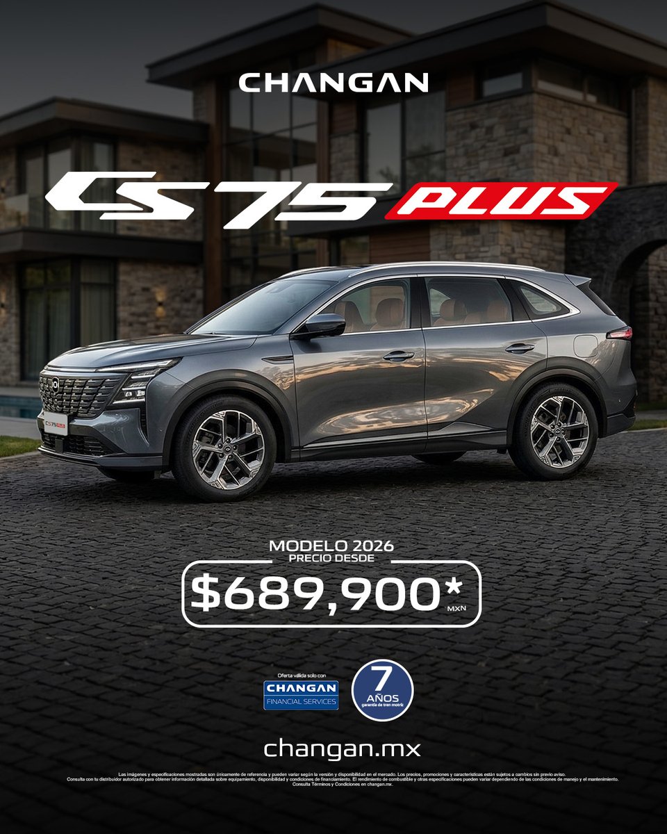 Es momento de estrenar tu Changan. 🚗
Aprovecha bonos exclusivos y precios especiales.
Promoción por tiempo limitado. ⏳