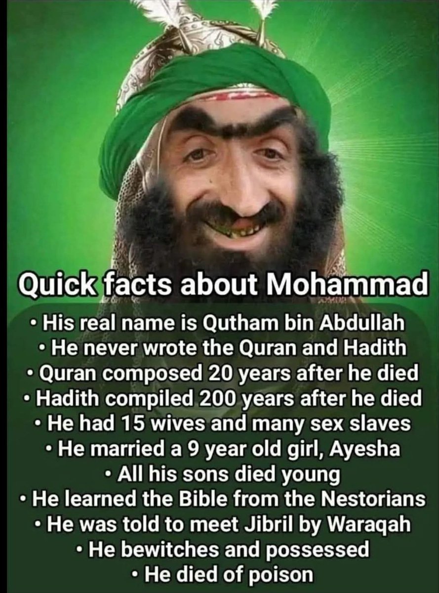 BikerCounty's tweet photo. @MohdAsi37364299 @SlayerPigs13198 @Alquranconnect I have. It's trash, just like all mooslams. https://t.co/JnX6UqYslg