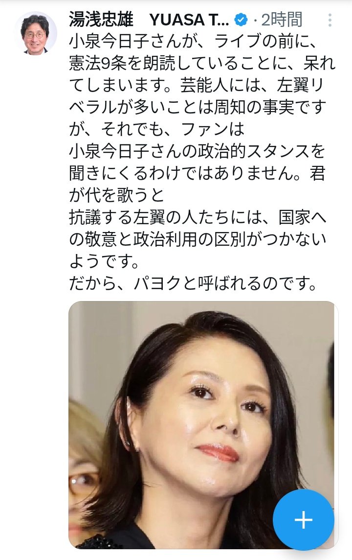 別に自分のライブなんだから何やってもいいだろ。沢田研二のように｢我が窮状｣と歌にすればよかったのか？世良公則のように｢燃えろサナエ｣歌えばネトウヨは満足か？