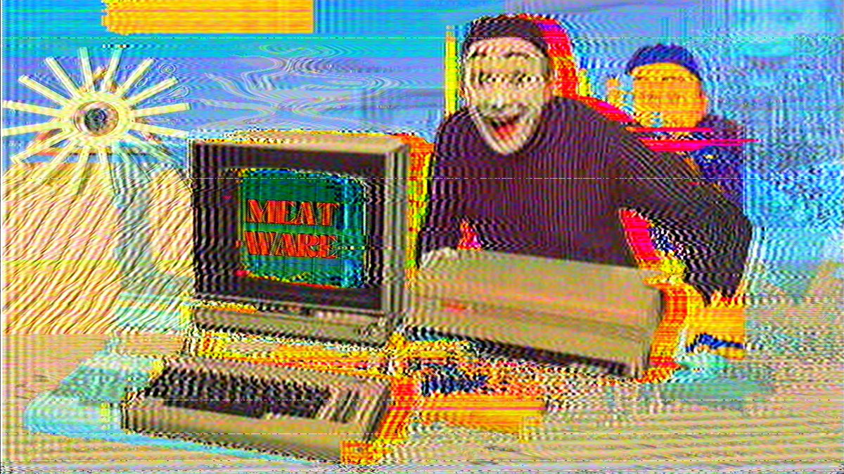 meat_ware_'s tweet photo. Have you seen the machine elves?
#spirituality #glitchart #retrographics https://t.co/3saXt0cyhO