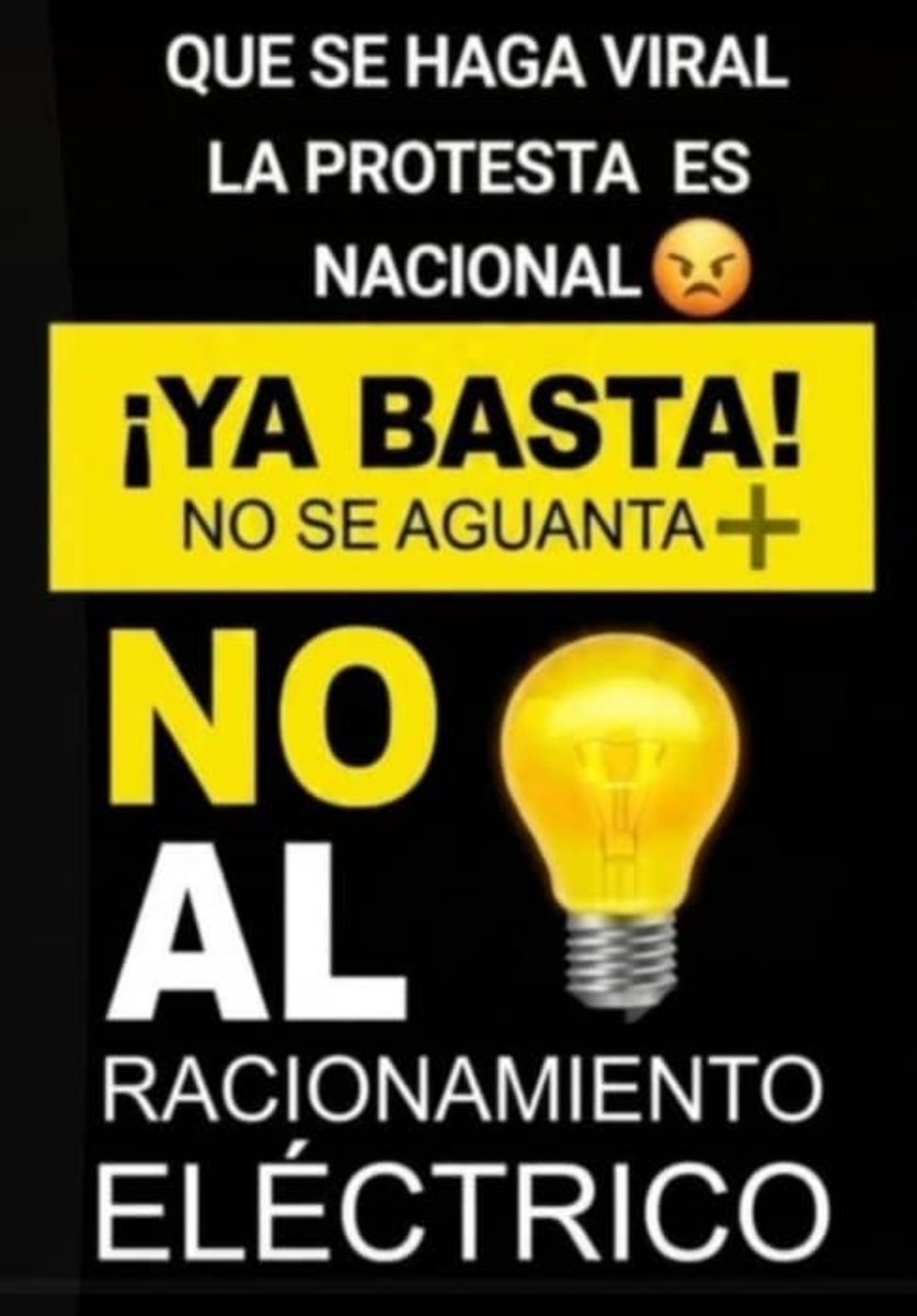 Lo que está poniendo una prima que vive en el estado Zulia #6May #SinLuz 

Dios, ya los venezolanos hemos pagado bastante.

Comparte 🔄