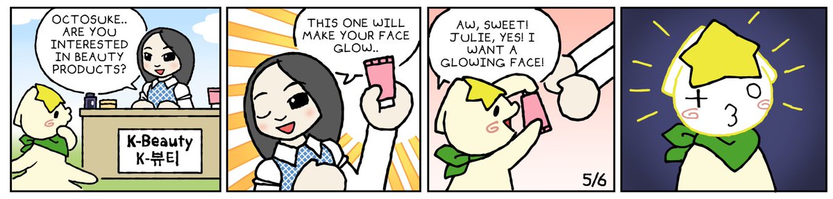 toadricetsu's tweet photo. Octosuke tries beauty products https://t.co/iRvd5EFmWS