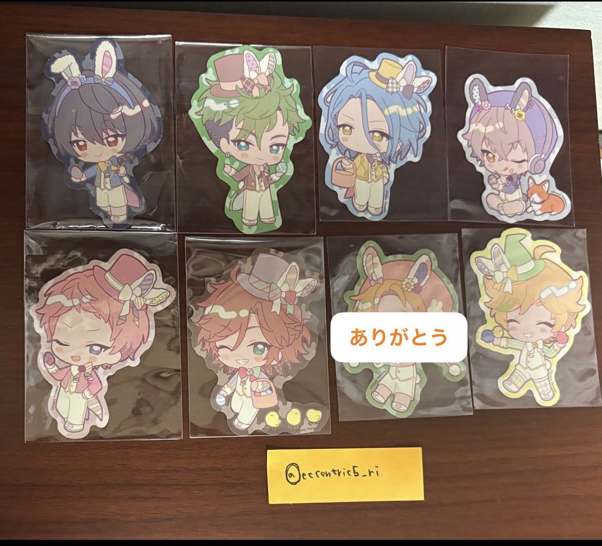 eccentric5_ri's tweet photo. 【交換】あんスタ アニカフェ アニメイトカフェ ステッカー アクスタ イラストシート

譲：）ステッカー 凛月 ジュイス HiMERU 晃牙 宗　斑 真 宙
アクスタ 藍良 宗 ニキ
シート 流星隊 J&amp;A

求：）ステッカー 零 泉 日和
アクスタ こはく 泉
シート UNDEAD メロアス

大宮（埼玉）、池袋手渡し https://t.co/Bn9kLQRBeh