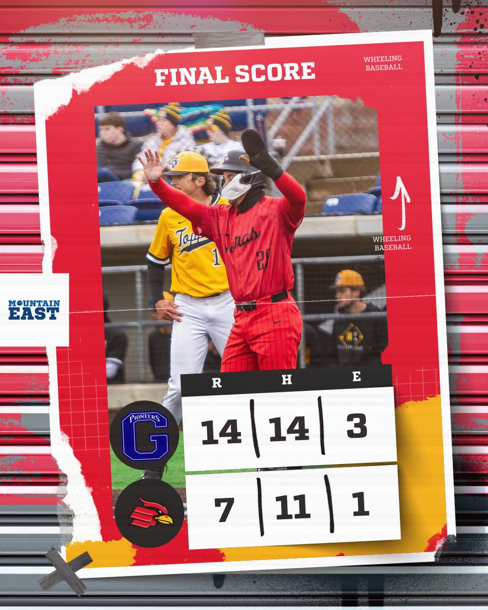 WUCardinals's tweet photo. Final. @WU_Baseball is back in action tomorrow at 7 PM in the first round of the elimination bracket

#GoCards https://t.co/oDOQCXZYDN