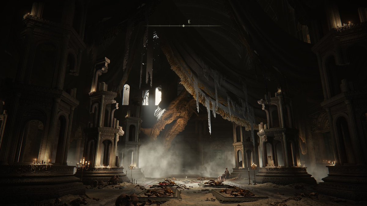 tombs & statues of beastmen clergy at an ancient dragons' side are seen ...