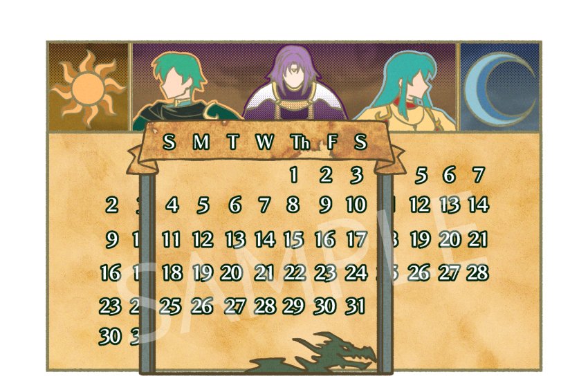 flamingopunch's tweet photo. I'll be at @TheEmblemCon this weekend May 7th-10th! on discord as part of their Artist Alley, Block B!

super excited to finally reveal new calendar standees available for preorder! 📅

Hope to see you all there this weekend!
#FireEmblem https://t.co/jSOhmEIXNo