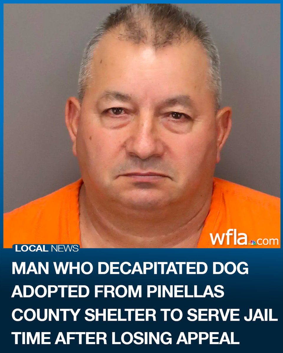 The man convicted of the animal cruelty case that led to the passing of Dexter's Law will serve his sentence after his appeal was denied.  wfla.com/news/pinellas-…