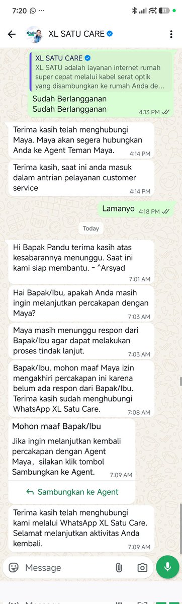 Ranzou_sama's tweet photo. Katanya sih 24/7
Realitanya:
Perbaiki lah SOP CS kalian @xlsatu_ jauh banget pelayanannya dibanding masih @FirstMediaCares https://t.co/muFKu4z8nU