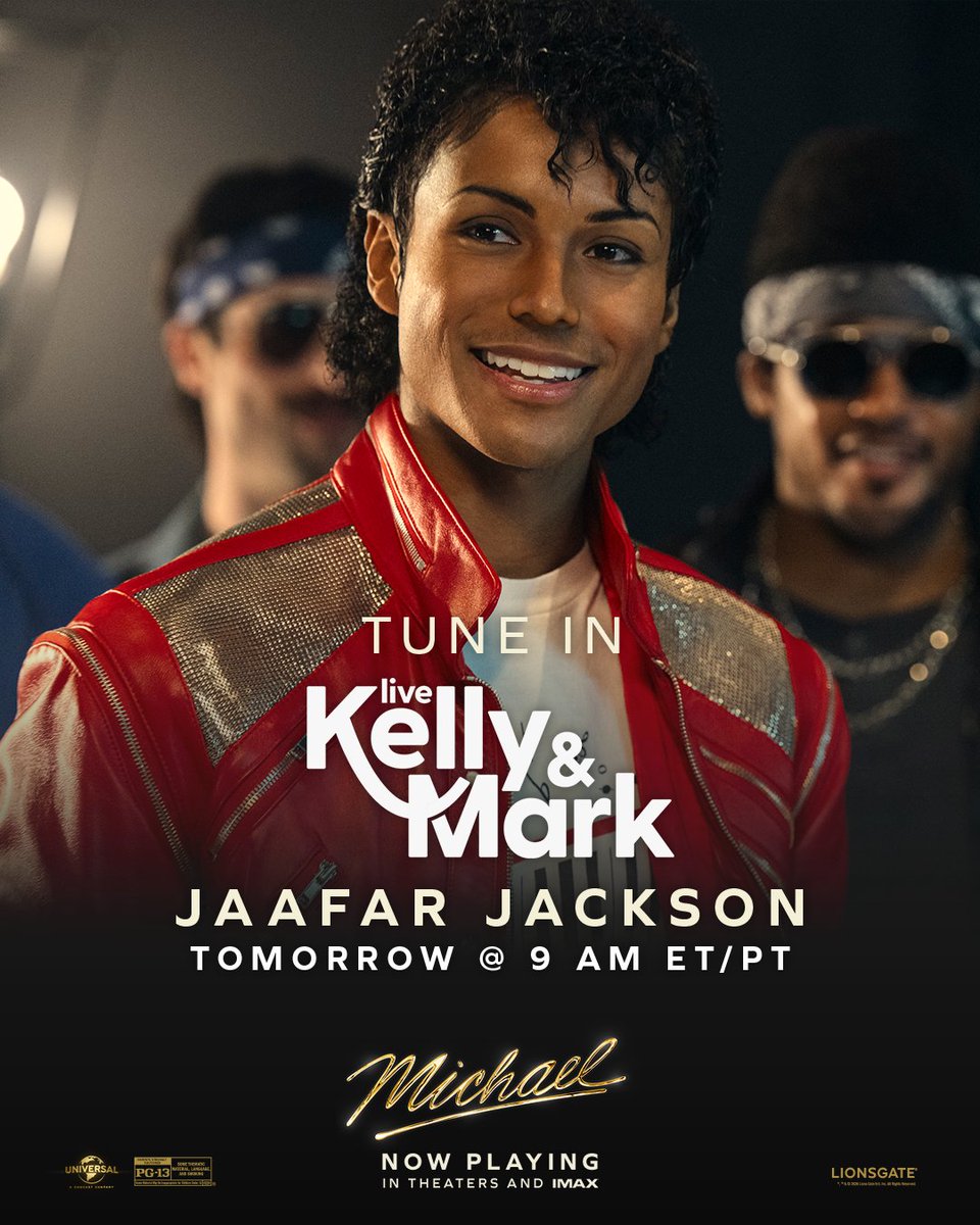 Don’t miss Jaafar Jackson on Live with Kelly &amp; Mark.