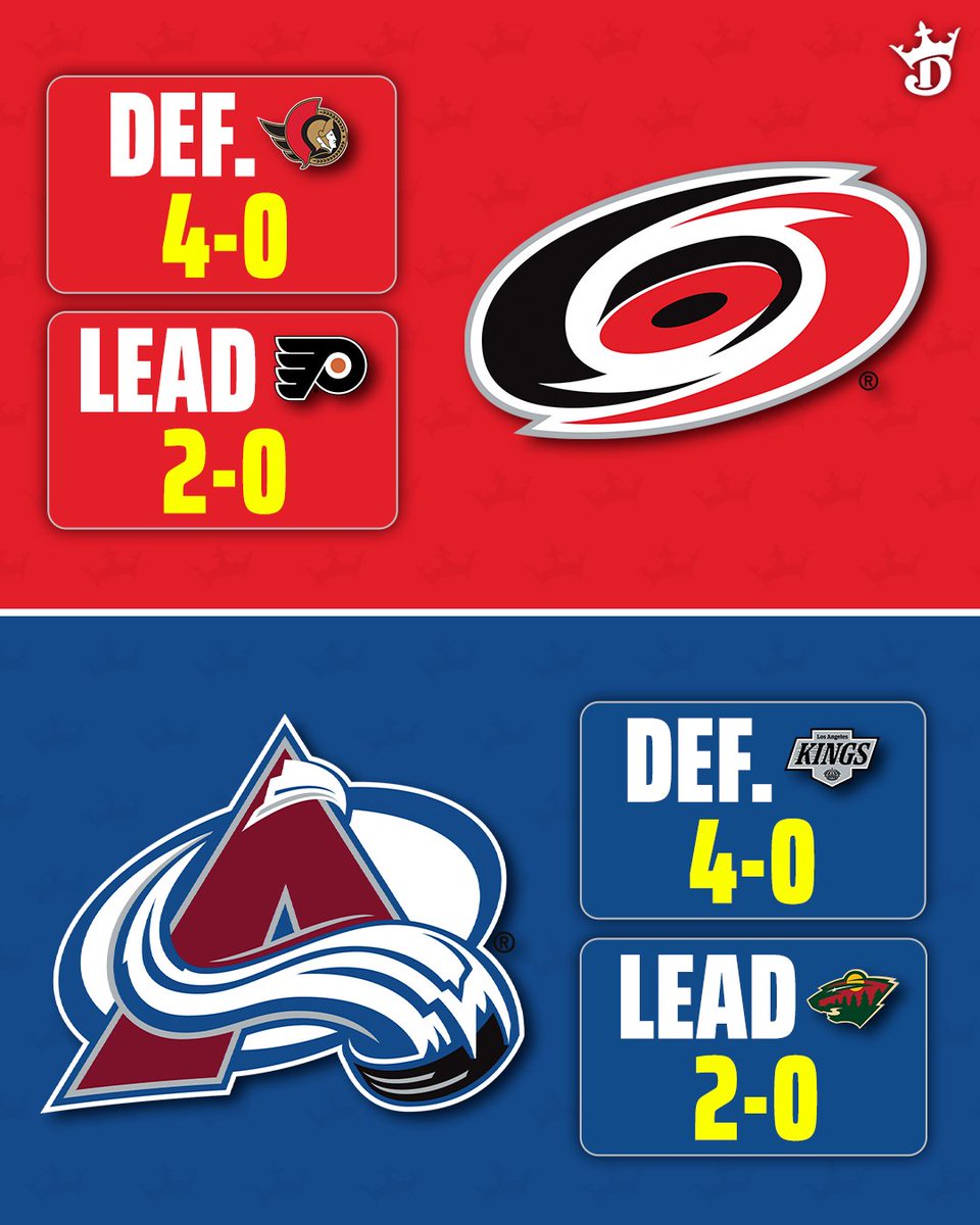The Hurricanes and Avalanche are each one win away from tying the ...