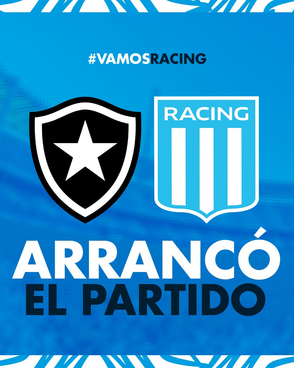 RacingManiacos's tweet photo. #Botafogo 0️⃣ - #Racing 0️⃣
¡YA SE JUEGA EN BRASIL! ⚽
#DaleRacing 👊🎓💙 https://t.co/83nEknMLVI