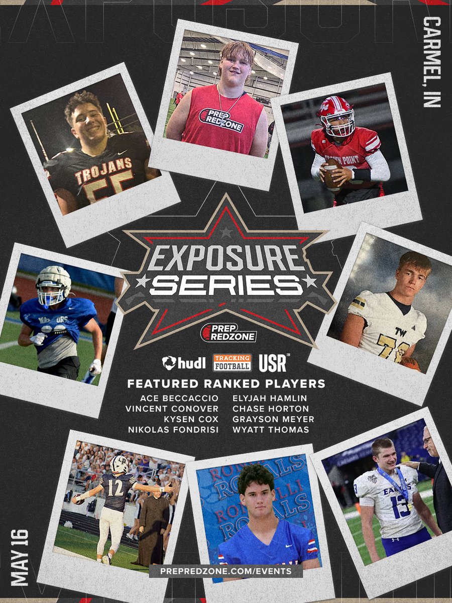 PrepRedzoneIN's tweet photo. 🔥 Indiana, it’s your turn! The Exposure Series lands in Carmel on May 16‼️

Join these ranked players!

📲 Use code SHOWCASE at checkout for $$$ off. @AceBeccaccio34 @V_Roc_2009 @KysenCox @hamlin_elyjah @Chase10Horton @Grayson_Meyer1 @WyattThomas2028

🔗 https://t.co/bZs1pfGuas https://t.co/42Cz0lAeB4