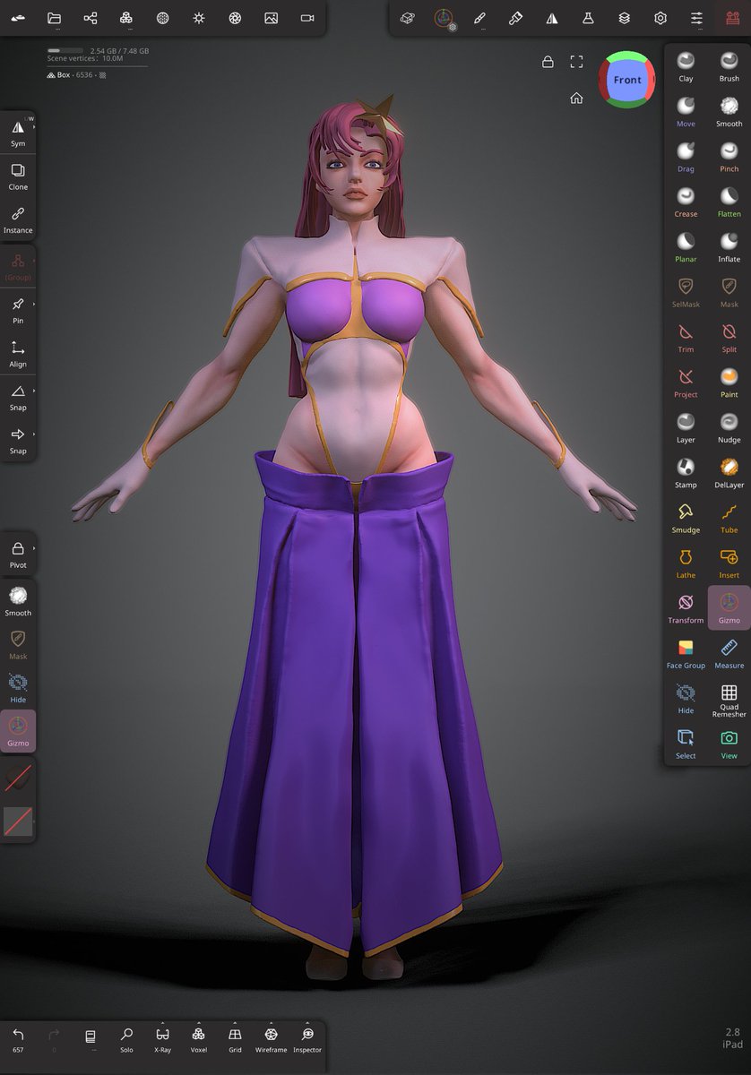 skingrafter's tweet photo. Trying out a version of Meer from Gundam Seed Destiny on Nomad Sculpt. Definitely not anime-ish. https://t.co/ytvY19laLa