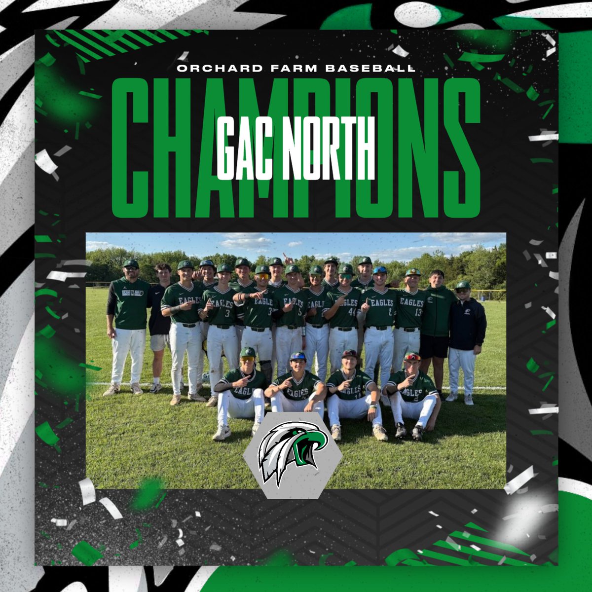 OFHS_baseball's tweet photo. For the first time in school history, Orchard Farm Baseball claims the GAC North Championship! @OFR5_Activities https://t.co/py7HqgCQdS