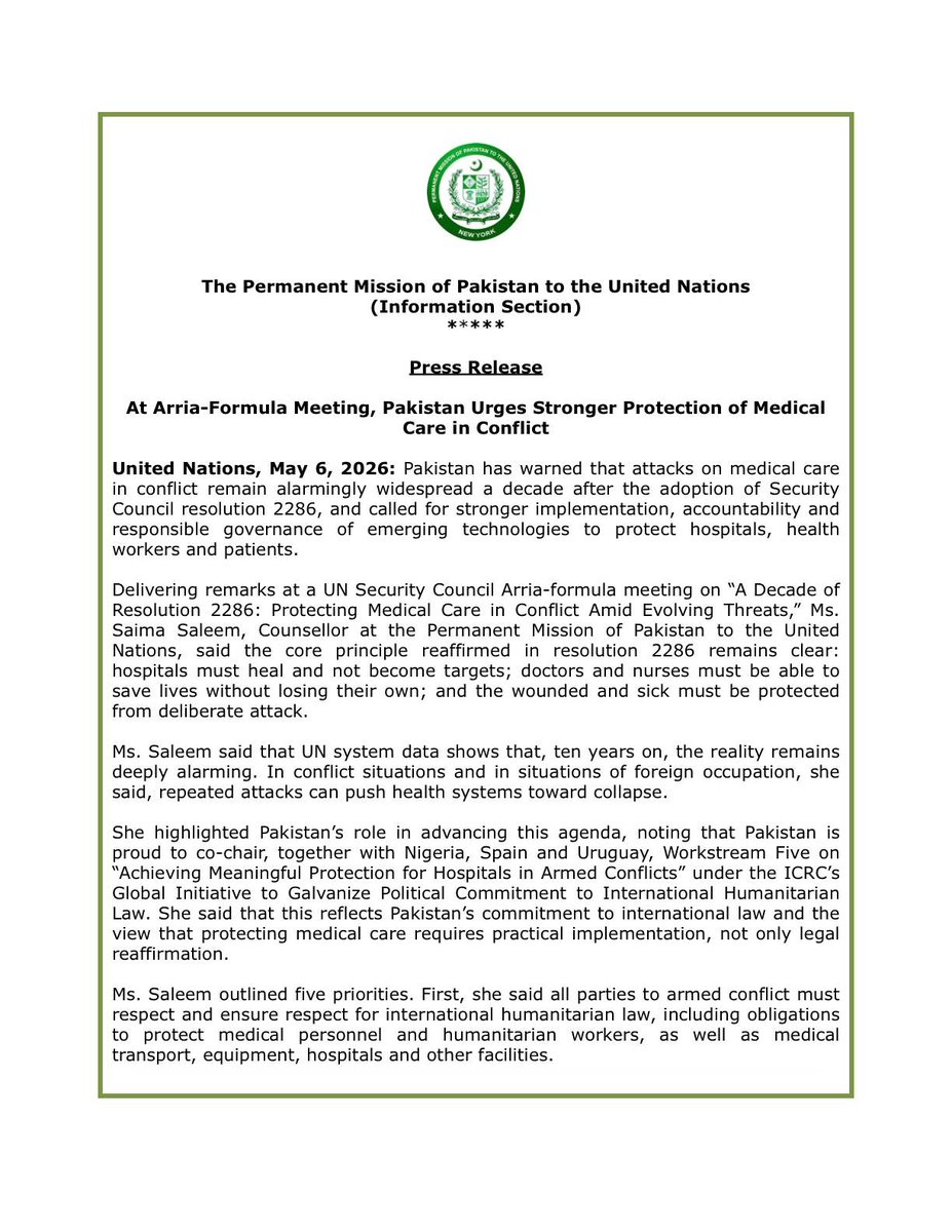 Permanent Mission of Pakistan to the UN tweet media