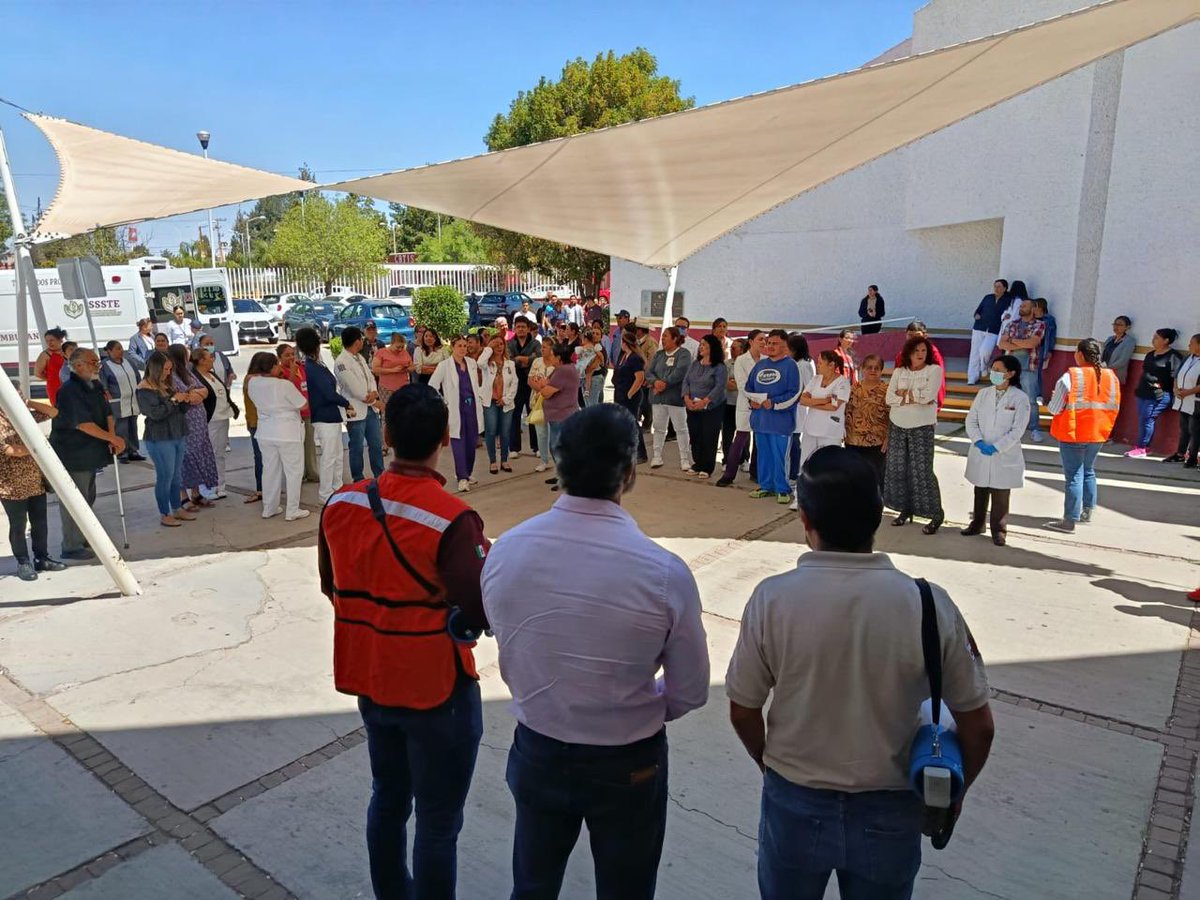 🚨🟡 La Clínica Hospital ISSSTE Fresnillo participó este día en el Primer Simulacro Nacional 2026, realizado bajo la hipótesis de un sismo de magnitud 8.2, con el objetivo de fortalecer la preparación y capacidad de respuesta ante emergencias.