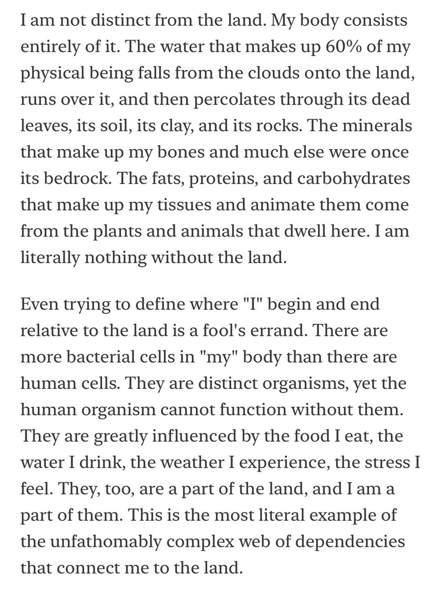 Very interesting study below that affirms something I’ve long felt (and wrote about this past winter): understanding our physical selves as interdependent assemblages rather than independent entities is key to grasping the full implications of ecology