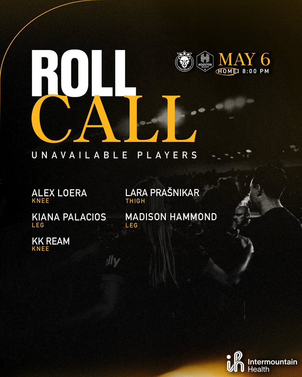 UtahRoyalsFC's tweet photo. The home base Roll Call
#UTAvHOU | @Intermountain https://t.co/yfBI9BrSP0