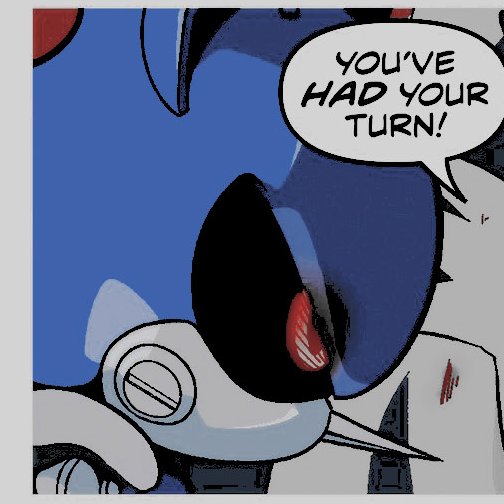 NE0_S0VEREIGN's tweet photo. The classic version of the machine would merely stare up and down at Silver before footsteps were heard entering the room.

The true machine would step inside and stand next to his classic self.

❝I see you have met one of my own.❞ https://t.co/rtoSVvSgqY