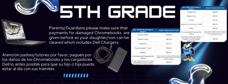 SantaMaria115's tweet photo. 💻 Transitioning to middle school is a huge milestone! Making sure that Chromebooks are in tip-top shape. To help your 5th grader prepare, please have a conversation with them. 🏫 https://t.co/yq0R4AgljT