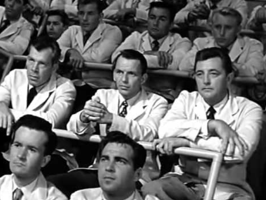 TheCMMan's tweet photo. Did you know the operating room scenes in #NotAsAStranger (1955) were praised for their realism at the time? Seeing Frank Sinatra play the grounded best friend to Mitchum’s intense lead is a total 50s fever dream. #TCMParty 🍿https://t.co/wBCpmXdSC6 https://t.co/dLCUsLwyVp