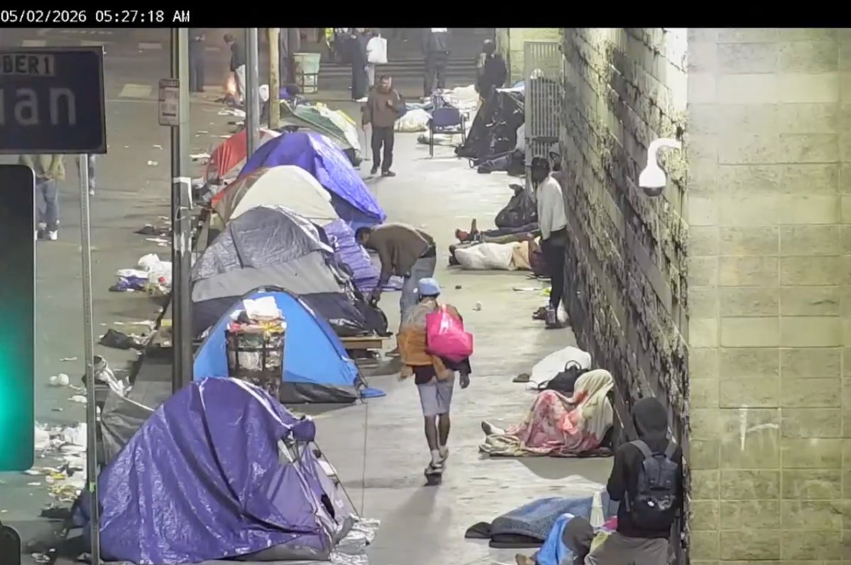 <a href="/KarenBassLA/">Karen Bass</a> This is a picture of Skid Row in Los Angeles.
