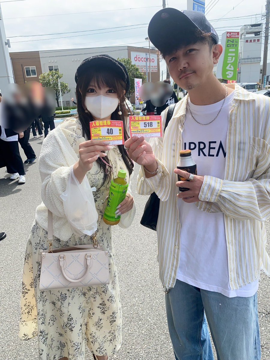 おはようございます。 #藤田みさ さんと現着しまして抽選も終了🔥 今日