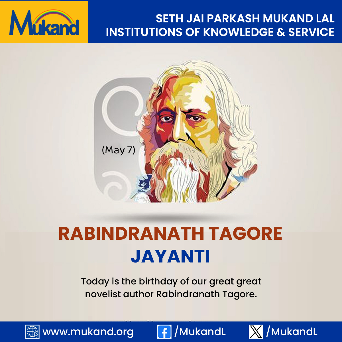 MukandL's tweet photo. On this special day, let us honor the literary giant whose thoughts still guide us. https://t.co/K1YbdRcumT