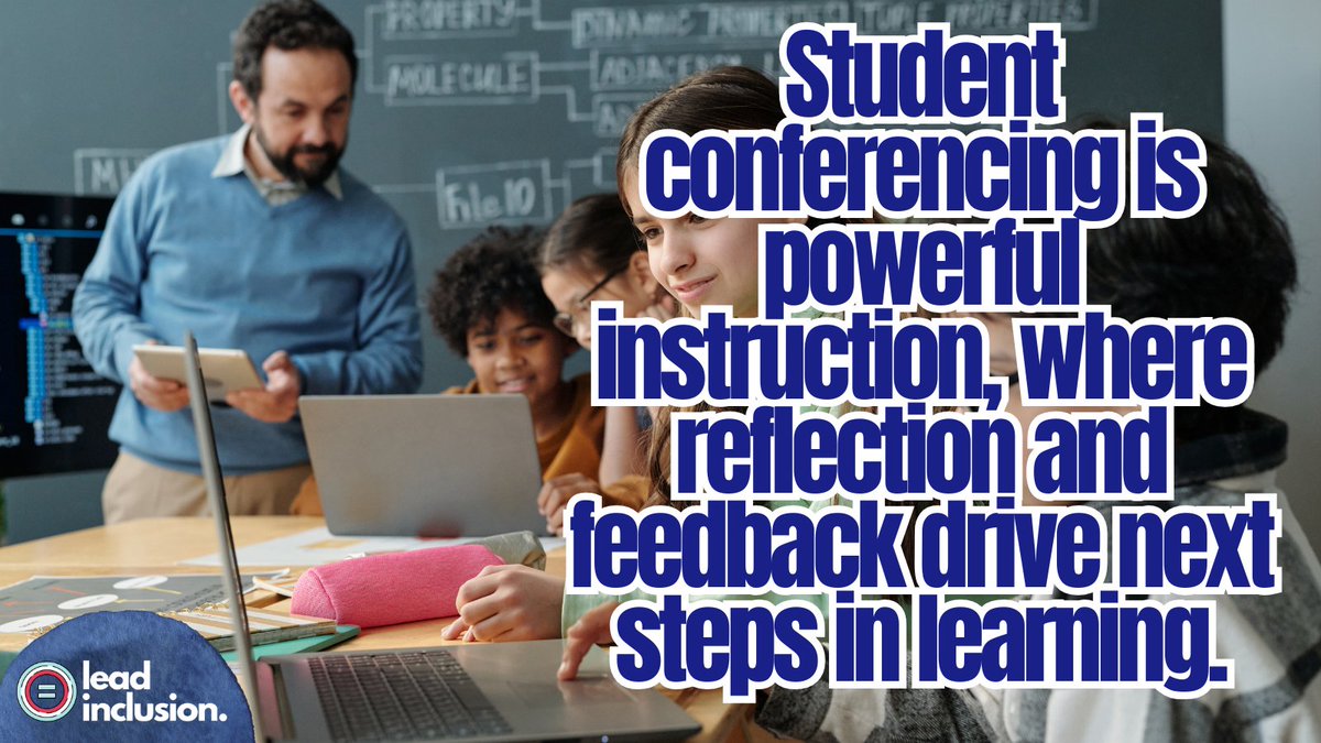 leeannjung's tweet photo. 🗣️ Conferencing with #students to reflect on progress and co-construct #feedback and next steps is some of the best #assessment we can engage in. And it IS instruction, not time away from instruction. #LeadInclusion #EdLeaders #Teachers #UDL #ATAssessment #Inclusion #SBLchat #TeacherTwitter