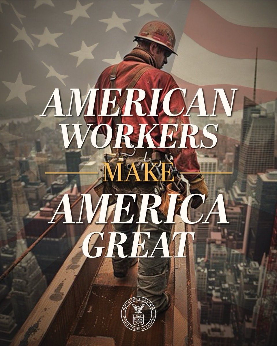 American workers built this country — and they’re building its future 🇺🇸

We’re fighting every day to support the men and women who keep America strong!