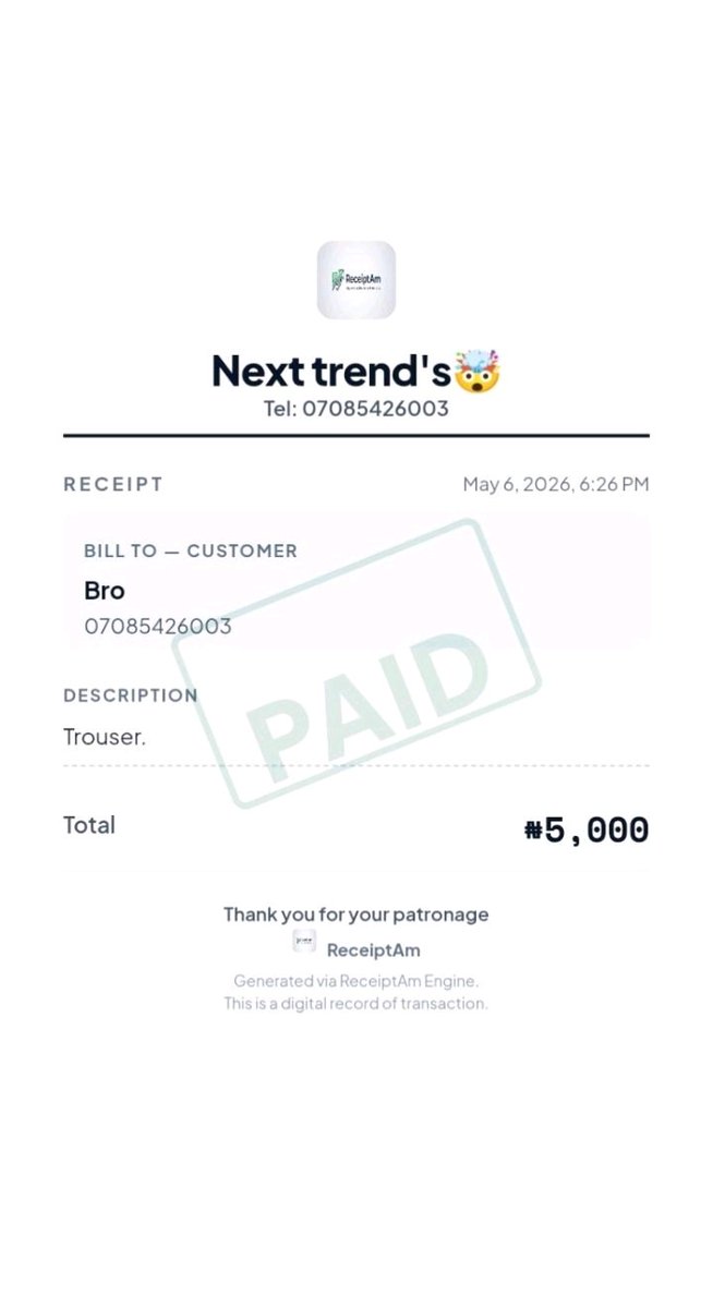 ReceiptAm's tweet photo. Best way to look Big. #Nigeria #vendor #Debit https://t.co/ftqbdXlNev