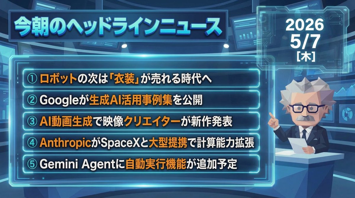 AI_techG's tweet photo. 📢  今朝のAIニュースじゃ！ https://t.co/wQgQcd7sUf