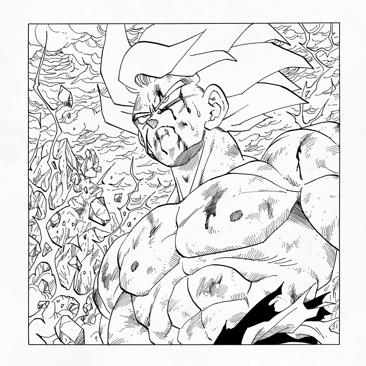 DBPerfectShots's tweet photo. Super Saiyan Goku by Akira Toriyama (1991) https://t.co/M9lBjV3XQ9