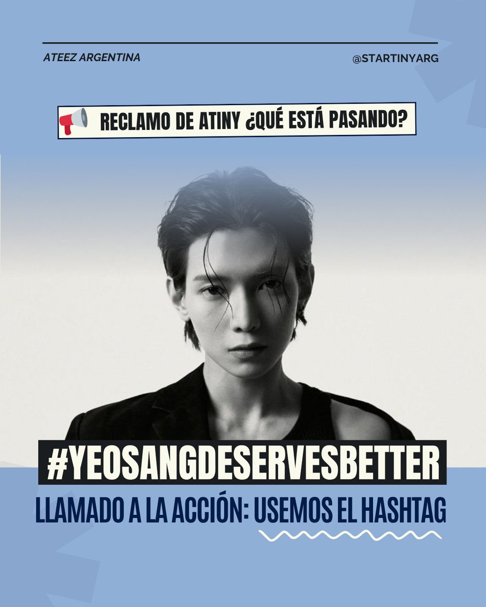 Startinyarg's tweet photo. #YeosangDeservesBetter [🧵]

Creemos necesario expresar y difundir nuestra preocupación por la falta de oportunidades individuales para Yeosang y la manera en que esta situación viene repitiéndose hace tiempo.

#YEOSANG #여상 #ATEEZ #에이티즈 #ATEEZARGENTINA #STARTINYARG https://t.co/Rx1noxXMLJ