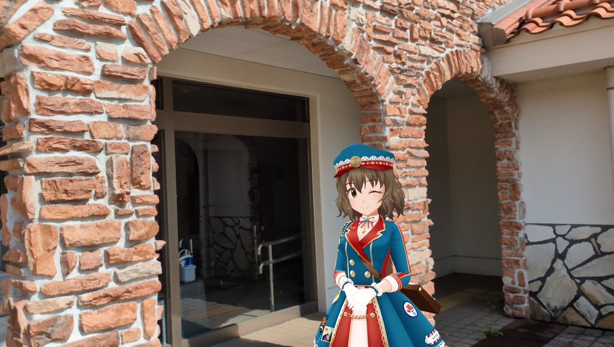 HbMonq's tweet photo. 福井県の道の駅で芽衣子さんと���ったお写真
#デレステAR
#デレスポAR
#並木芽衣子 https://t.co/M1iXsifRfY