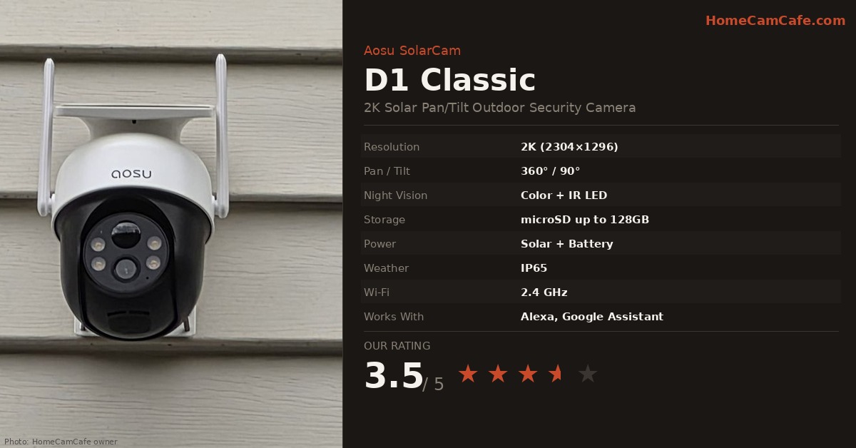 HomeCamCafe's tweet photo. Aosu SolarCam D1 Classic Review: Promising Hardware, Frustrating Experience:  https://t.co/80KzEv3gpp https://t.co/otouv9LcVH