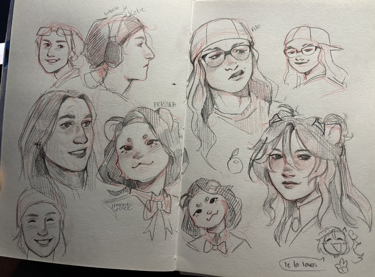 Práctica de caritas (por que a ellas no las había dibujado… bueno nomas a tina) ✍️ #qsmp #qsmpfanart