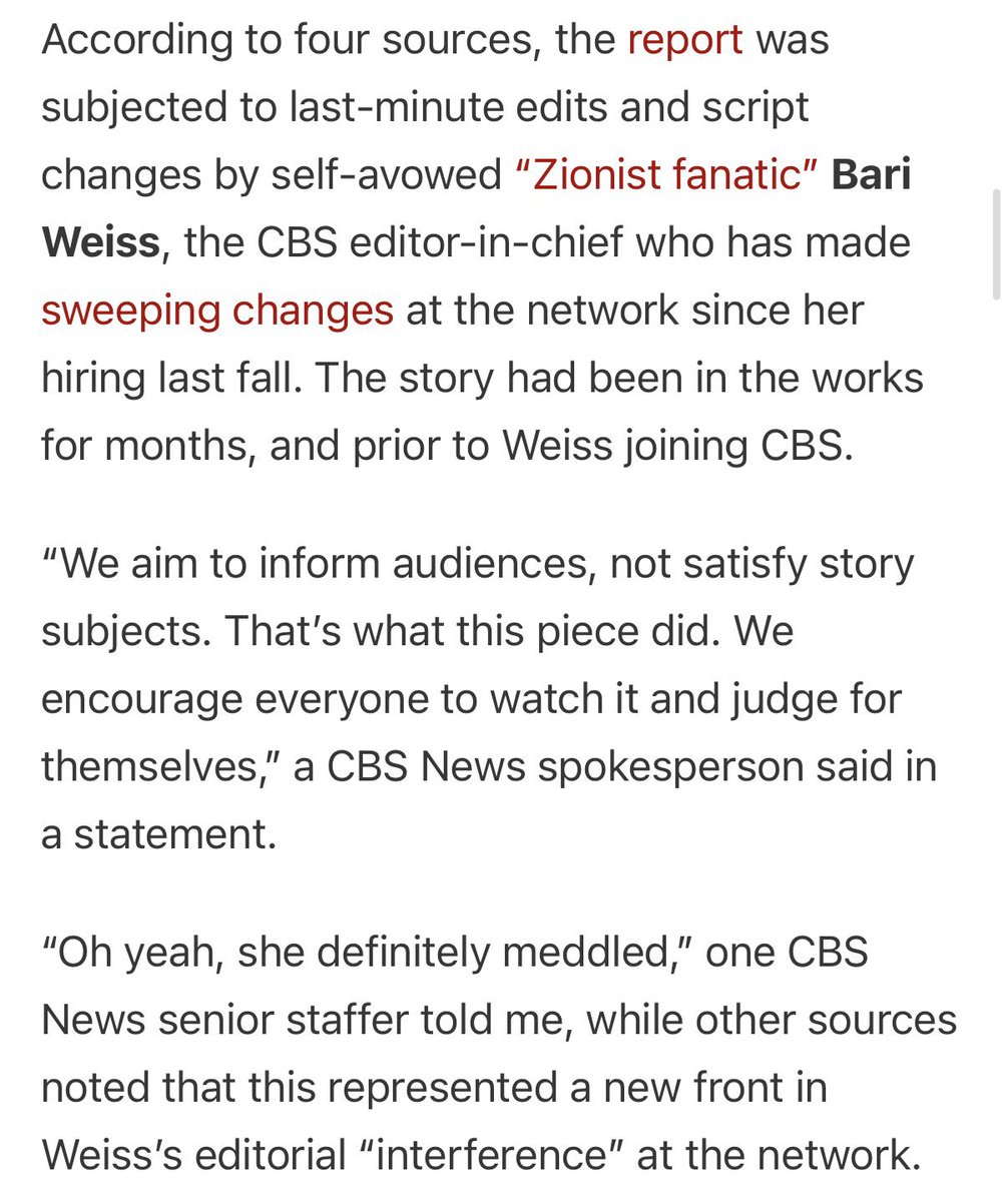 infinite_jaz's tweet photo. A month ago I watched this bullshit @CBSNews segment on archaeological warfare in Sebastia and questioned if @bariweiss interfered with it. Four sources just confirmed to @justinbaragona at @zeteo_news that she did. https://t.co/032i9CMuc9