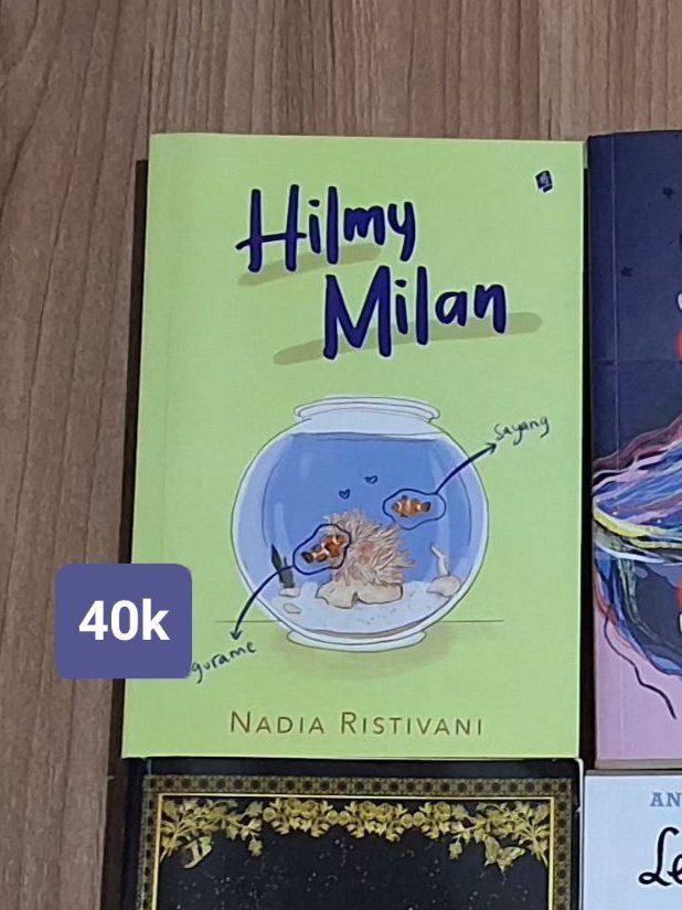 vogyuie's tweet photo. wts buku novel hilmy milan 40k 💸‼️
⭐️ dapet poster
⭐️ minus bercak kuning 
⭐️ dom depok, bisa oren 🍊
dm for details atau dm ke oren (link di bio) https://t.co/HdTpxGvRgC