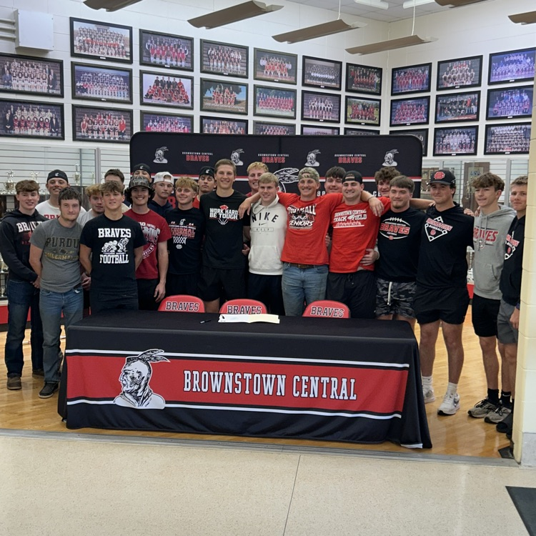 BravesBCHS's tweet photo. Congratulations to Lane Pendleton on signing to continue his academic and athletic career at Hanover University. https://t.co/hAU0lyZlPr