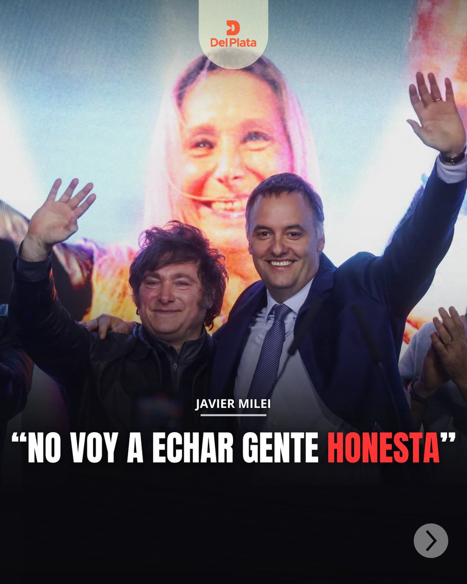 RadioDelPlata's tweet photo. 🚨"NO VOY A ECHAR GENTE HONESTA", Javier Milei sobre Manuel Adorni.

📌 El presidente de la Nación aseguró que nadie le planteó echar a Adorni y dijo que le consta que el jefe de Gabinete está limpio. 

#ManuelAdorni #Adorni #JavierMilei #Milei #Política https://t.co/fn7LrW9R0E