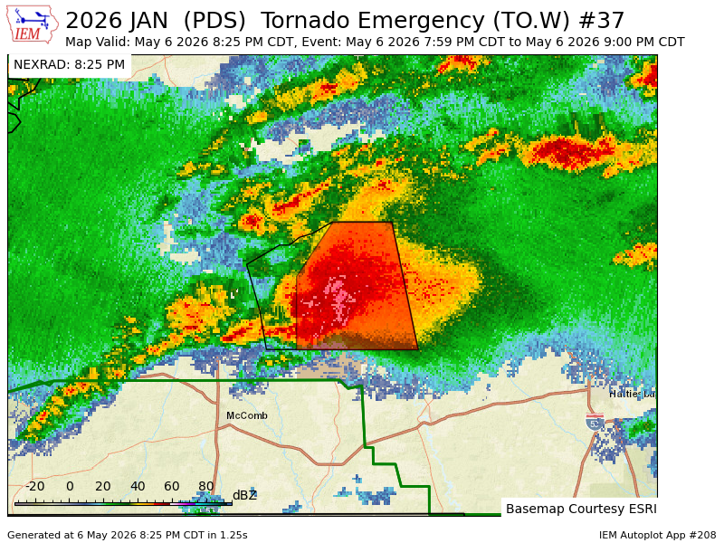 PWXForecasting's tweet photo. JAN updates Tornado Warning [tornado: OBSERVED, damage threat: CATASTROPHIC, hail: 1.50 IN] (cancels Lincoln [MS], continues Jefferson Davis, Lawrence [MS]) till 9:00 PM CDT https://t.co/yjNSNf6euW https://t.co/wkxl2nBMXk