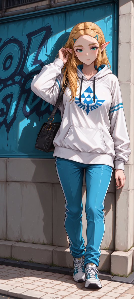 Princess Zelda — in a casual outfit, her royal elegance softens into a gentle charm, revealing a more relaxed and approachable side of the princess ✨🌿 #Zelda #PrincessZelda #LegendOfZelda