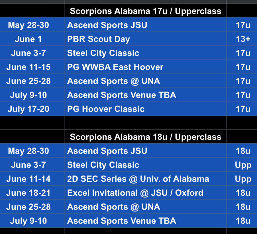 Brayden_Greene4's tweet photo. Summer schedule https://t.co/azVmPhLUdf