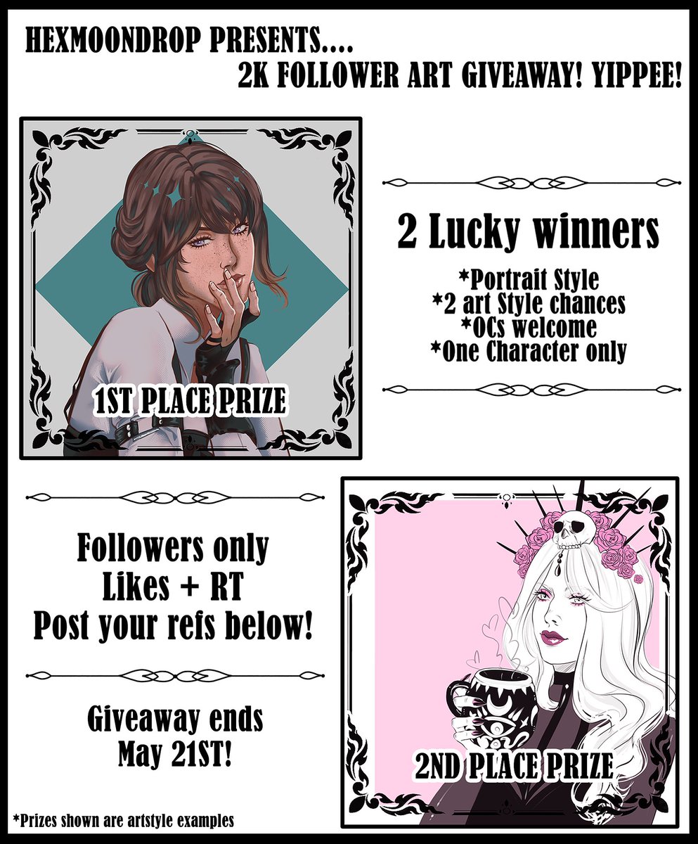 ☾ ☆ ☽ HEX ART GIVEAWAY ☾ ☆ ☽
Celebrating a milestone I never thought I'd get to on here! My acc is small, but I love my community!

How to participate: 
⟡ Must be following me! 
♡ Like + ↻ Repost
☾ Comment what you want in my art style! 

☆ Ends May 21st 11:59 mst!