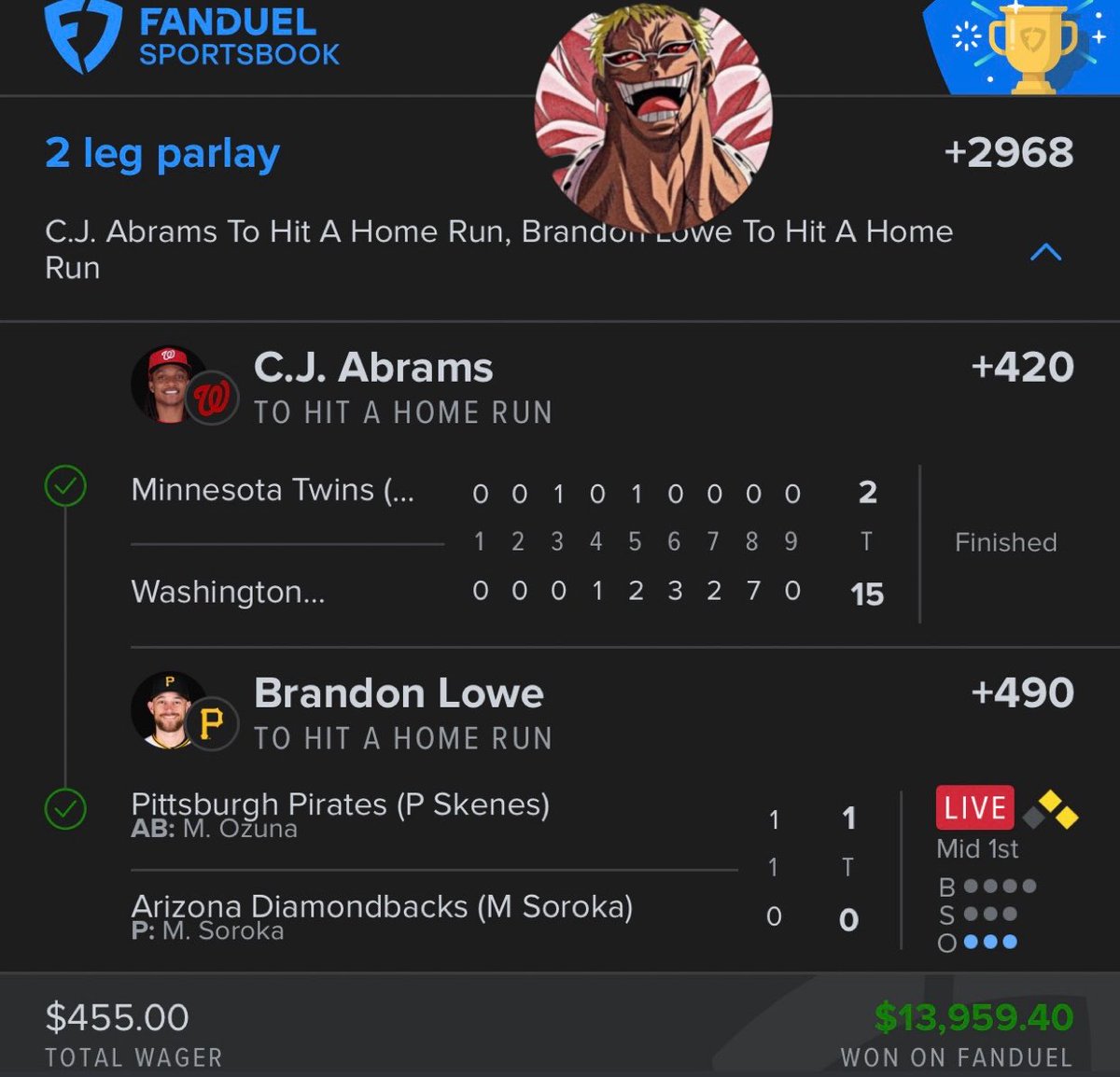 BlazinHotBets's tweet photo. $15 TO 12 PEOPLE WHO LIKE+RT💕

STARTING TO HEAT UP BIG NIGHT AHEAD🎸

GET ALL PLAYS $11 VIP⬇️
https://t.co/aTiZIiEv1D https://t.co/2PbDofbIXf