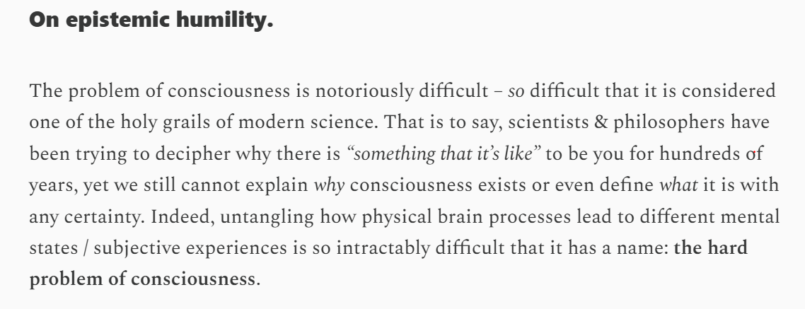 La_Faye's tweet photo. @caitoz I did a scientific &amp; philosophical deep-dive on this. I steel-man your computational sufficiency arguments (+ more) take them on in a section called "On philosophical zombies &amp; sophisticated mimicry.

This is not a settled Q &amp; prob never will be.
https://t.co/DOtP7w0368 https://t.co/nT7UZUFEZc